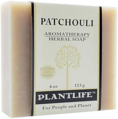 Plantlife Patchouli Natural Bar Soap, Handcrafted, Vegan, 4 oz