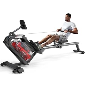 JOROTO Home Roeitrainer, 50° kantelbaar Roeitrainer Water met grotere weerstand, Roeitrainer 150 kg Draagvermogen & Bluetooth-functie, Tablethouder, 44 Dagen Kinomap App-lidmaatschap