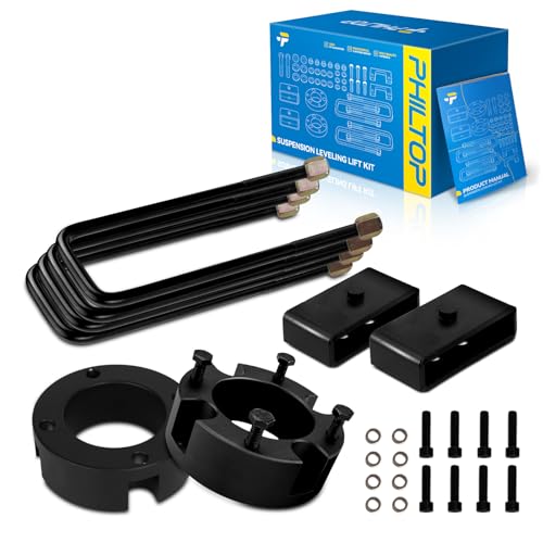 PHILTOP 3" Front and 2" Rear Leveling Lift Kits for 2007-2021 Tundra,3 inch Front and 2 inch Rear Strut Spacer Suspension Lift Kits Fit for 2007-2021 Tundra by PHILTOP - Used condition - US$18.36