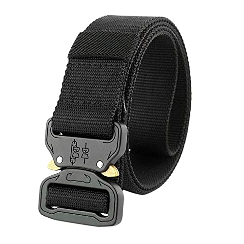 Shakary Nylon Taillen GüRtel Taillen Bund Draussen Training GüRtel Einfach Entsperren Sport Climbing Verstellbarer Metall Schnallen GüRtel Schwarz 125 * 3.8cm Cover