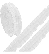 11m Rosa Plissé-Band Mit Pailletten - Elastischer Spitzenbesatz Zum Nähen & Basteln