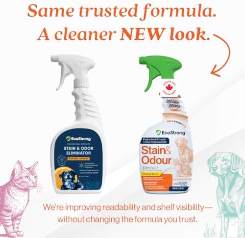 Eco Strong Orange Enzyme Cleaner | Made in Canada | Powerful Orange Extract Urine Destroyer and Probiotic Enzyme Pet Odor Eliminator (946 mL) - 1