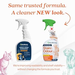 Eco Strong Orange Enzyme Cleaner | Made in Canada | Powerful Orange Extract Urine Destroyer and Probiotic Enzyme Pet Odor Eliminator (946 mL)