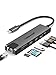 Lemorele Hub USB C Ethernet RJ45 da 1000M - 8 in 1, Spazio Alluminio Adattatore USB C Hub con HDMI 4K, PD 100W, 2 USB 3.0, SD/TF, per MacBook Air/Pro M1, iPad M1, Windows, Switch, Chromecast,Cellulare