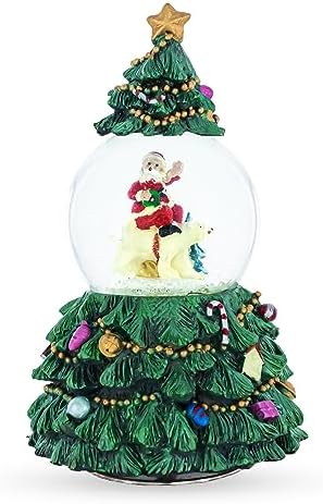 Miniatura 6 de Expedición Polar de Santa Globo musical de nieve de agua giratoria con Bear Rider