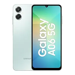 Samsung Galaxy A06 5G (Light Green, 4GB RAM, 64GB Storage) | 50MP Dual Camera | 4 Gen OS Upgrades | IP54 Rating | Voice Focus
