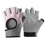 JAMNGHB Halbfinger-Fahrradhandschuhe, Fäustlinge, atmungsaktiv, rutschfest, fingerlos, stoßfest, für Sport, Training, Fahrrad