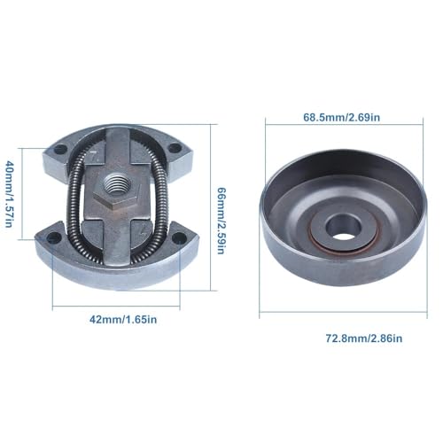 Kit de piñón de llanta de tambor de embrague 0.325" de alta resistencia para motosierra 55 y 254 3