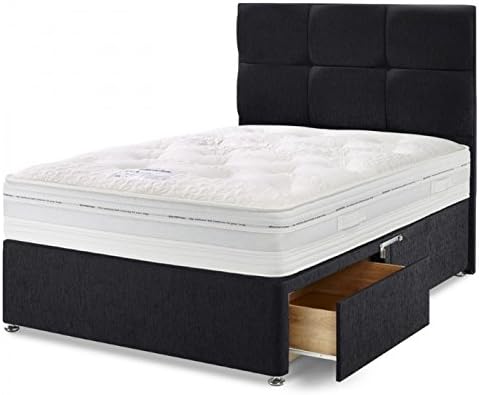 Home Furnishings UK Hf4you Healthopaedic Phoenix Ortho Memory Backcare Divan Bed - 3FT Single - 2 Drawers - Matching Headboard