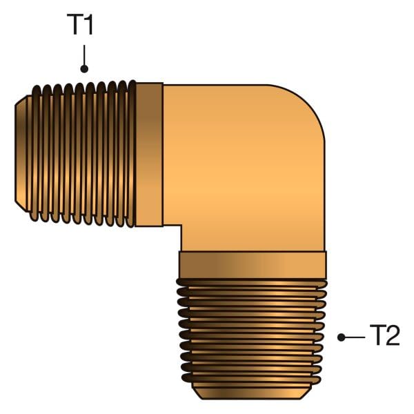 Adaptador mecánico Gates G60610-0406 de acero para acoplamientos de fluidos internos 3