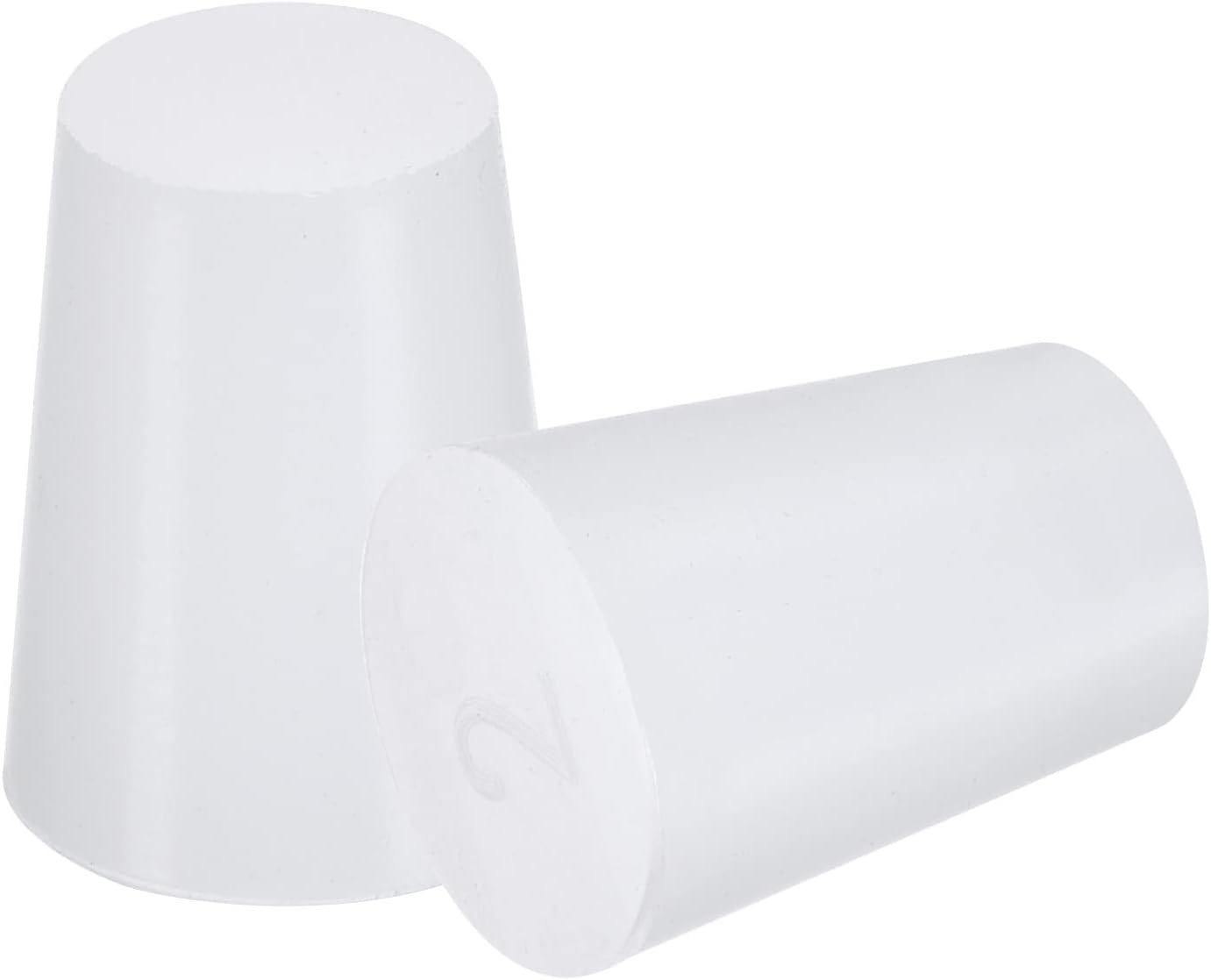 Silicone Rubber Tapered Plug 15mm to 20mm Solid White for Powder Coating, Painting, Anodizing, Plating, Sandblasting, Laboratory Use 5 Pieces