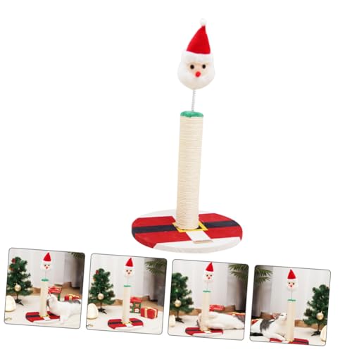 Poste rascador de gato con sisal y base para piso miniatura 5
