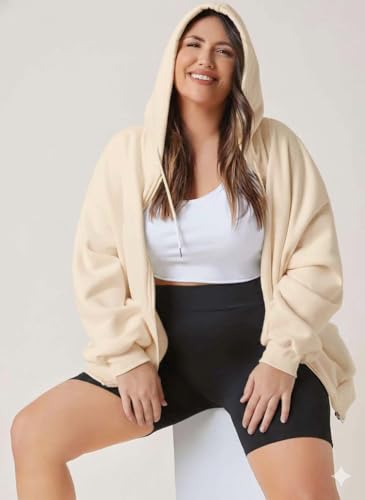 Image of KOTTY Women Plus Size Hooded Sweatshirt for Winter|Full Sleeve Casual Hoodie for Comfortable Silhouette and Soft Inner Lining