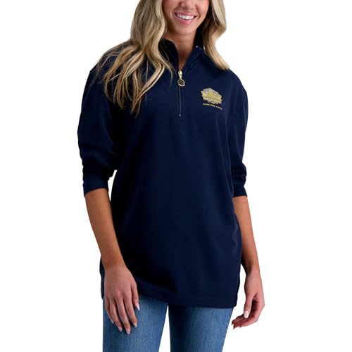 Haggar Pro Football Hall of Fame Mock Neck Ribbed Quarter Zip Pullover3