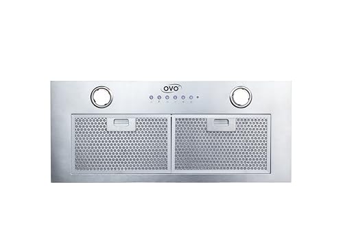 OVO 28 inch Built-In Range Hood Vent with 5-Speed Exhaust Fan, 900 CFM, Auto Shut-Off, Night-Light, 5 Color Temperature(5CCT) Selectable Lights, Stainless Steel Kichen Hood