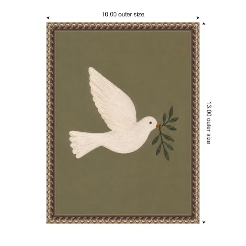 Kate and Laurel Framed Canvas Wall Art, Animals Print, Green Bathroom Decor - Image 2