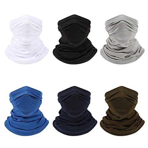 HXHWKEN 6Pcs Cache Cou Tour de Cou Élastique Multiusage Tubulaire Foulard pour Homme et Femme pour la Moto, la randonnée, Le Cyclisme et d'autres Sports de Plein air Cover