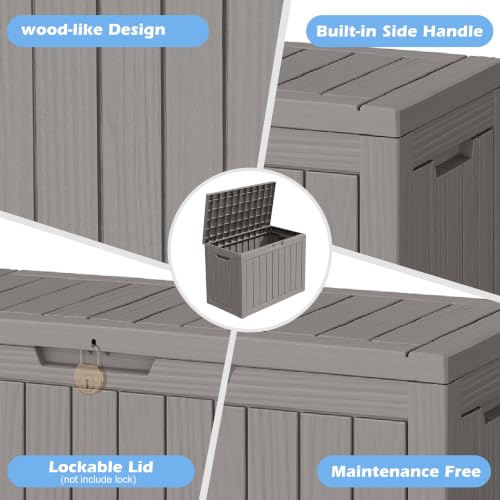 Image of Outdoor Storage Box Waterproof, 45 Gallon Deck Box for Patio Storage