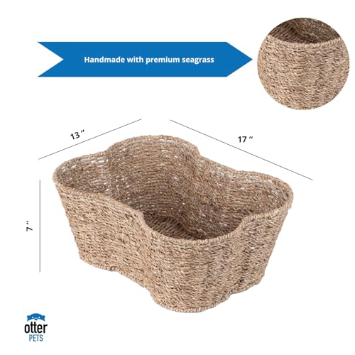 OtterPets-Toy-Bin-for-Pets-Bone-Shape-Basket-Seagrass-Storage-Handmade-Dog-Toy-Bin-OrganizerAll-Breed-Sizes