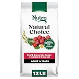 Nutro Natural Choice Adult Dry Dog Food, Beef and Brown Rice Recipe, 12 lbs.