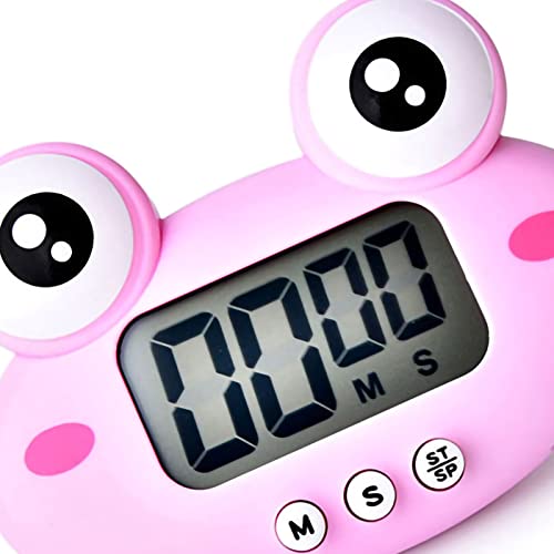 Digital Kitchen Timer Magnetic Cute Cartoon Animal Countdown Stopwatch Timer with Large LCD Display ON Off Switches for Cooking Bake Accessories Shower Bathroom Teacher Kids - Image 2