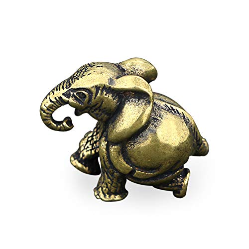 Statuette éléphant en cuivre déco feng shui de bureau pour attirer la richesse