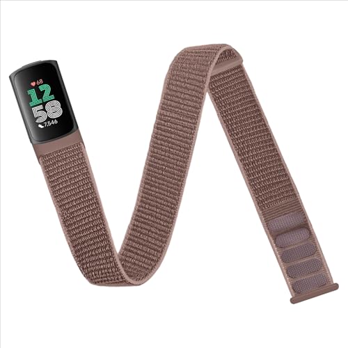 Chinber Nylon Sport Ankle/Arm Band Compatible with Fitbit Charge 6/5 Bands,Elastic Nylon Braided Arm...