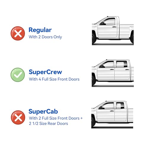 Image of in-Channel Window Visors Rain Guards for 2019-2023 Ford Ranger SuperCrew, Window Vent Wind Deflectors Visors Shades for 19-23 Ranger Crew Cab