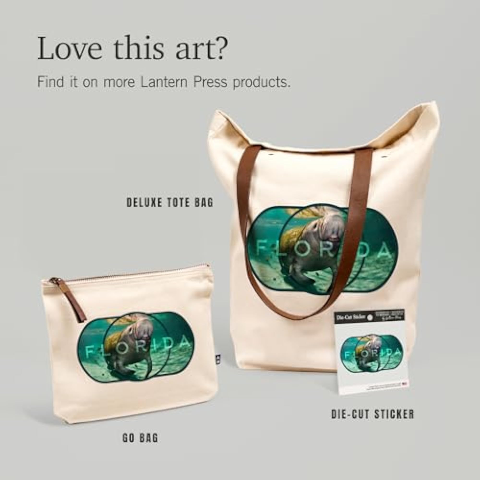 Florida Manatee Photography Go Bag, Cotton Canvas
