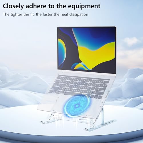 Base para portátil con ventiladores USB ajustable y ergonómica miniatura 4
