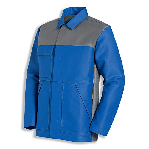 Uvex 4950 Herren-Arbeitsjacke - Blaue Männer-Bundjacke - Verstellbare Ärmelsäume und Druckknopfverschluss 52/54