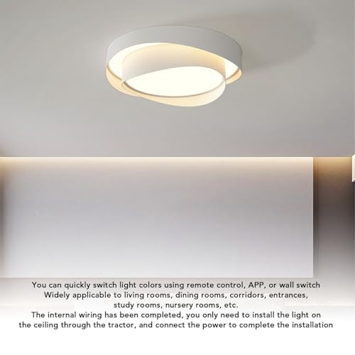 Plafonnier LED moderne rond Cocoarm dimmable avec télécommande et appli