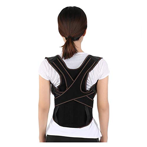 Correcteur de dos et ceinture lombaire pour soulager la kyphose chez l'adulte Noir XXL