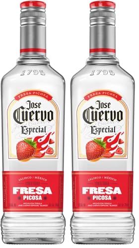 JOSE CUERVO Especial Silver Fresa Picosa 19% Vol 700 ml, Licor de tequilla fresa picosa (Paquete de 2)