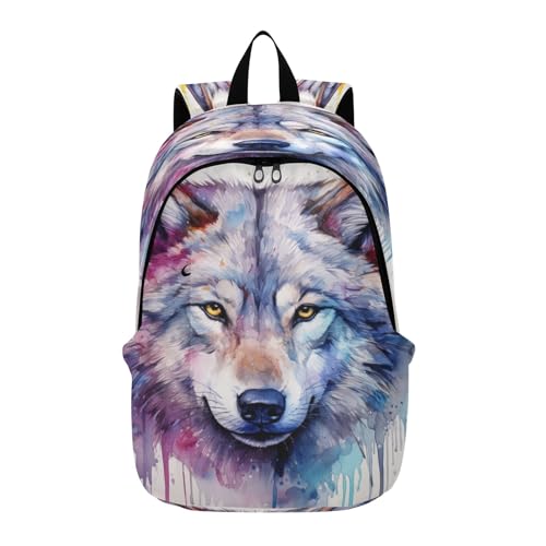 Sac à dos loup pour ordinateur portable grande capacité pour le travail et les voyages de Mnsruu