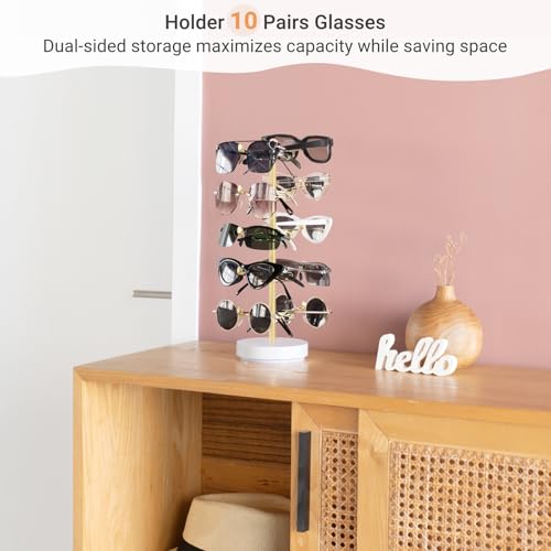Mkono 360° Rotating Sunglass Organizer, Metal Glasses Holder Display Stand by Mkono - Used condition - US$18.04