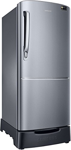 Image of Samsung 192 L 3 Star Direct Cool Single Door Refrigerator(RR20N182ZS8 /HL, RR20N282ZS8 /NL, Elegant Inox, Base Stand with Drawer, Inverter Compressor)
