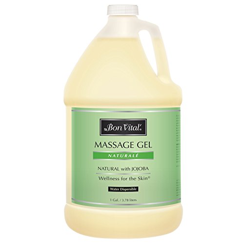 Bon Vital' Naturale Massage Gel With Natural Ingredients For Earth-Friendly & Relaxing Massage, Hypoallergenic Massage Gel For Sensitive Skin, Moisturizer Absorbs Like Lotion, 1 Gal, Label May Vary #TOP21