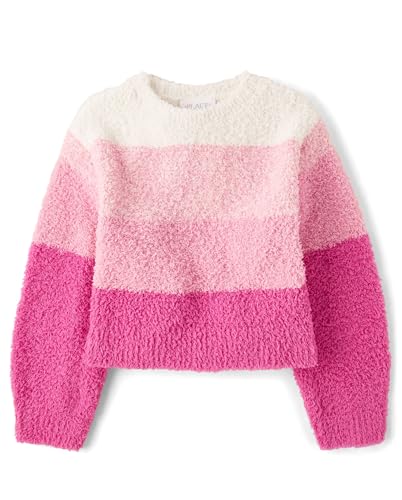 Image of The Children's Place Girls' Long Sleeve Crew Neck Pullover Sweater