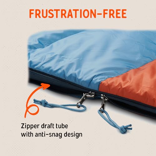 Image of Kelty Galactic Down 30 Degree Sleeping Bag, 550 Fill Power RDS Trackable Down, Backpacking and Camping, Zip Together for 2P Sleeping Bag | Zip Two Together for a 2P Bag, 550 Fill Compressible Down, PFC-Free Fabrics and Finishes, Buttery Soft Taffeta Lining