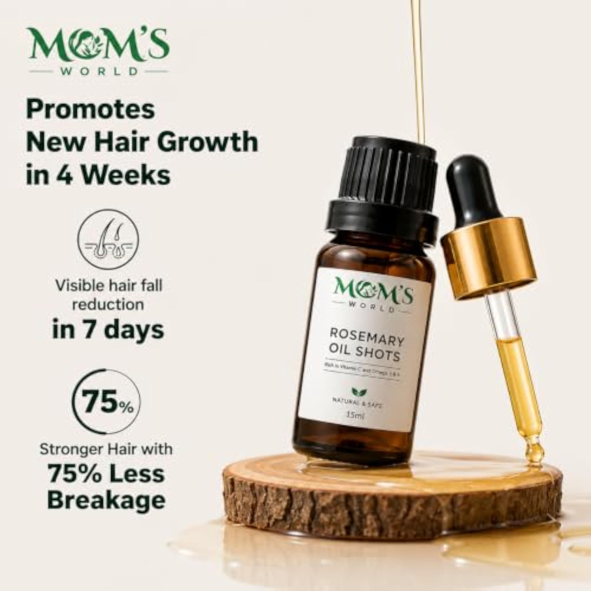 Mom's Rosemary Oil Shots for Hair Growth