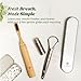 Me Mother Earth 2 pack Stainless Steel Tongue Scraper for Adults with 2 Metal Travel Cases – Durable Metal Cleaner for Oral Care, Fresh Breath, and Eco-Friendly Dental Care