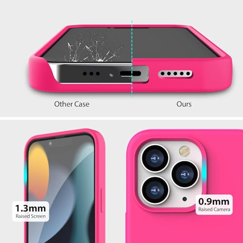 Image of MIDOS Back Cover Compatible with iPhone 14 Pro Max Case Liquid Silicone Full Protection Shock Proof Back Cover for iPhone 14 Pro Max (2022) 6.7 inch (S Hot Pink)