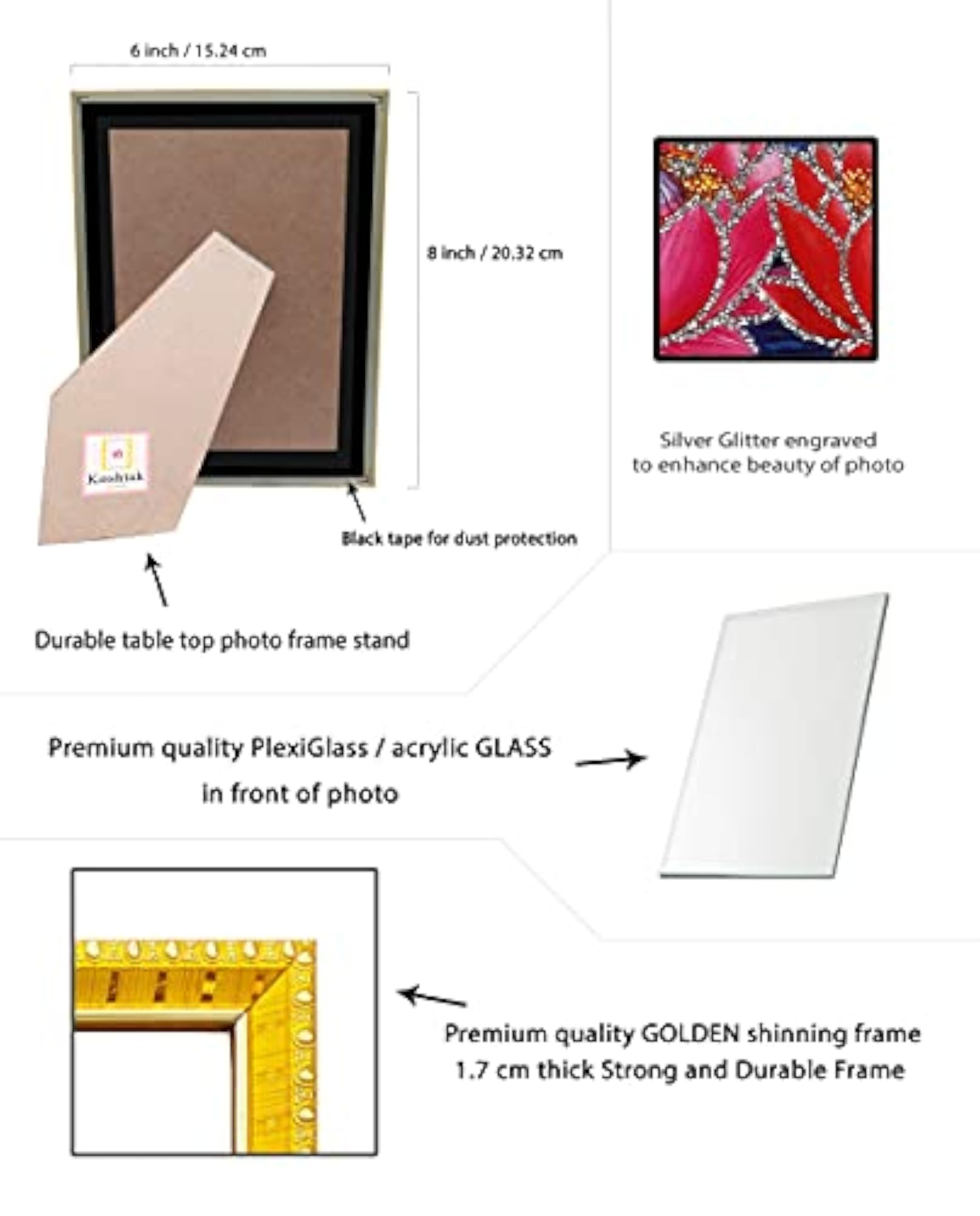 Gayatri Mata Photo Frame with Tabletop Stand