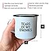 TEARS OF MY ENEMIES | Enamel Coffee Mug | Perfect for Sarcastic Men, Women, Fathers, Boyfriends, Sons, Military, and Coworkers | Cool Birthday, Valentines, Christmas, and Fathers Day Gift