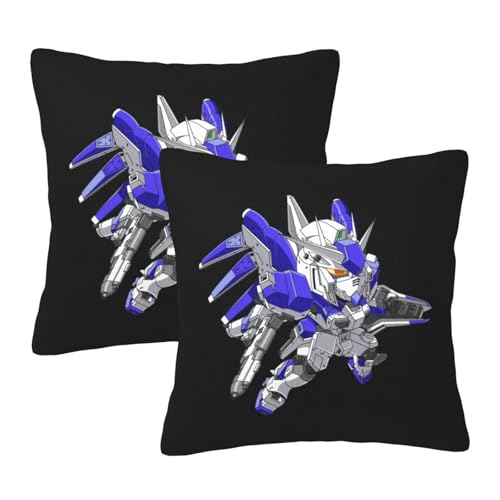 枕カバー ネオ ジオンガンダム クッションカバー 2枚セット 座布団カバー まくらカバー おしゃれ 可愛い ソファ背当て 抱き枕 インテリア飾り オフィス 部屋飾り 四季通用 45×45cm