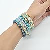 Bohemian Bracelet Sets for Women - 6 Sets Stackable Stretch Bracelets Multi-color Boho Hippie Bracelets Dainty Jewelry (Seed bead bracelet sets) #4