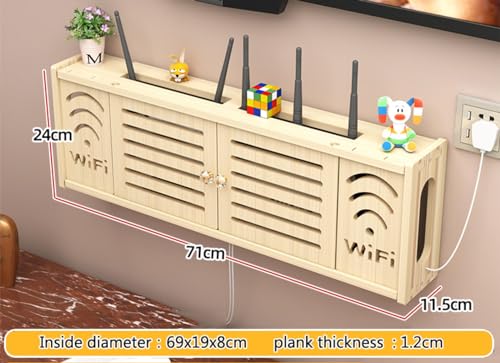 Boîte de rangement pour routeur – Étagère murale sans fil, idéale pour l'organisation du routeur WiFi, design peu encombrant, durable et élégant