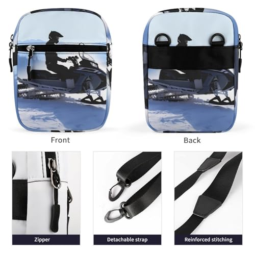 Personalized Small Crossbody Bag Water Resistant Messenger Bags Mini Snowmobile Printing SlingBag For Men Women3