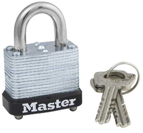Image of Master Lock 105D Laminated Steel Warded Padlock, 1 Count (Pack of 1) 1-1 /8 inch Wide, 105D